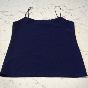 Theory Navy Silky Tank Top